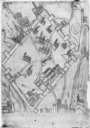 Karte der Stadt Jerusalem, vor 1167
